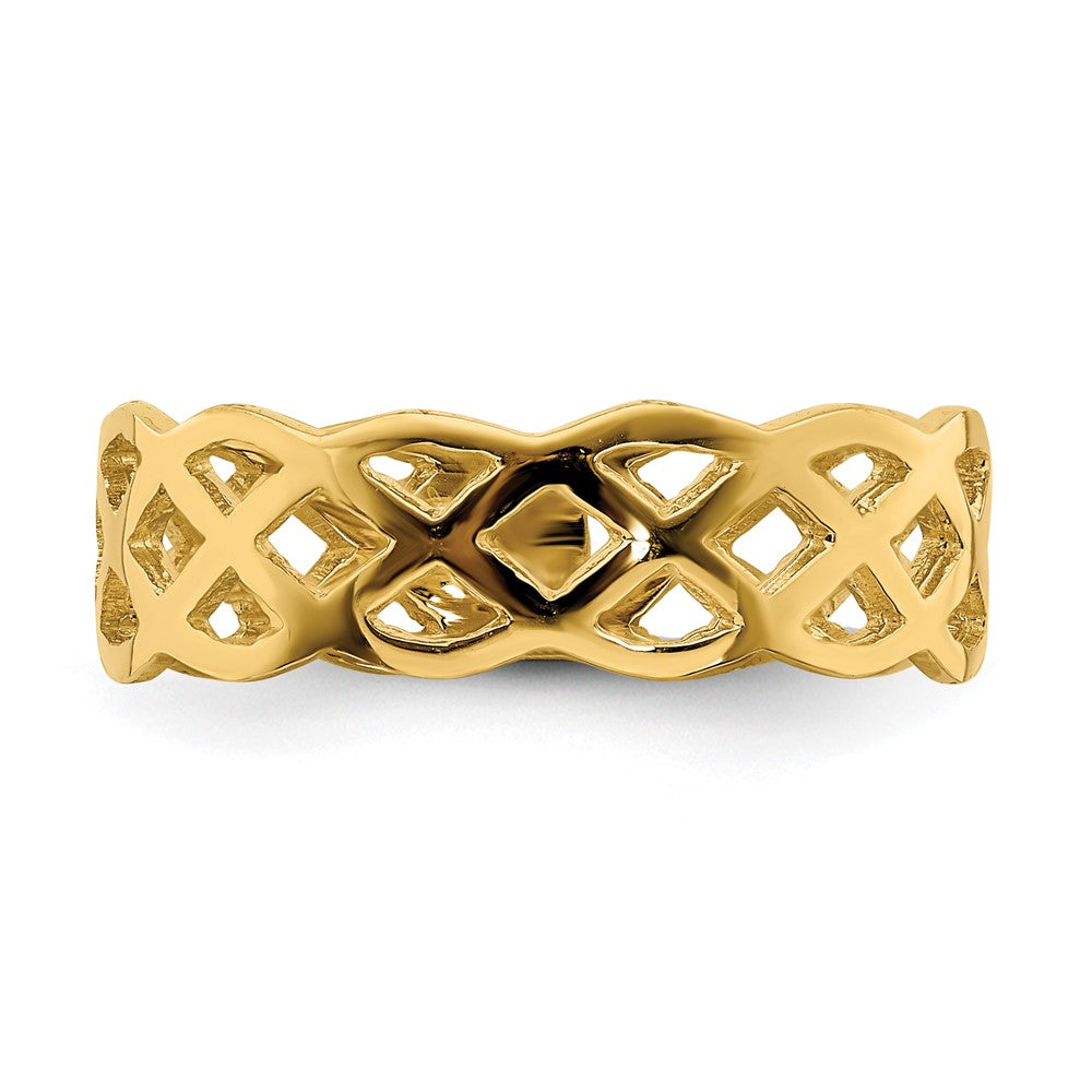 Polished Woven Celtic Knot Band - WBC