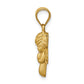 Brushed and Diamond-cut Praying Angel Pendant - WBC