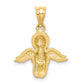 Brushed and Diamond-cut Praying Angel Pendant - WBC