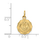 Polished and Satin Baptism Spanish Recuerdo Del Bautismo on Back Round Charm - WBC