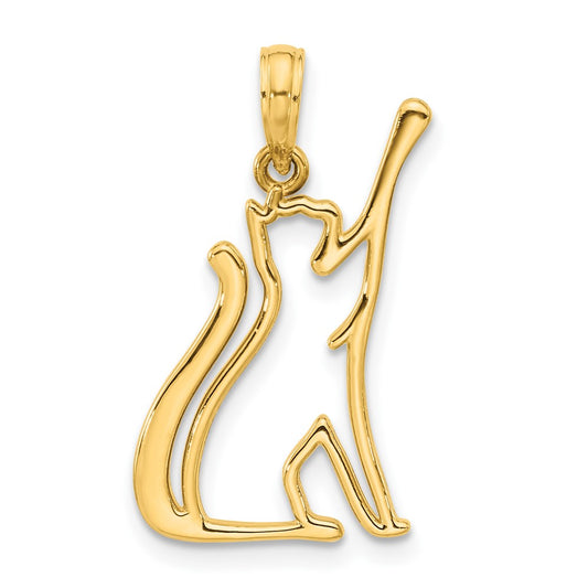 Polished Cat Reaching Pendant - WBC