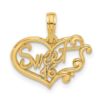 Fancy SWEET 16 in Heart Charm - WBC
