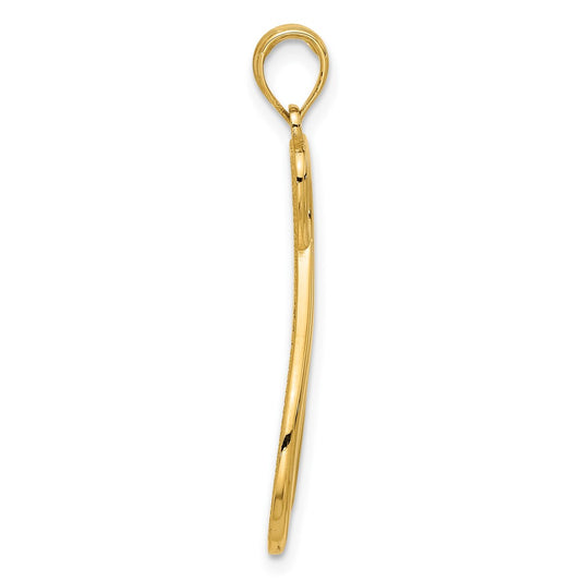 Polished Awareness Ribbon Pendant - WBC