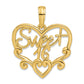 SWEET 16 in Heart Charm - WBC