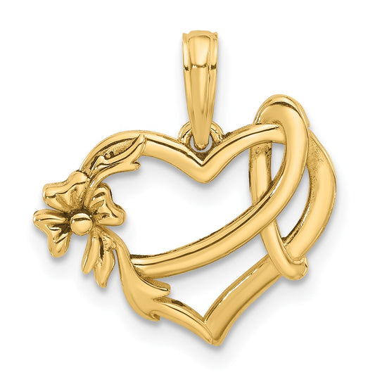 Fancy Heart and Ribbon Charm - WBC