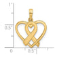 Polished Awareness Ribbon and Heart Charm - WBC