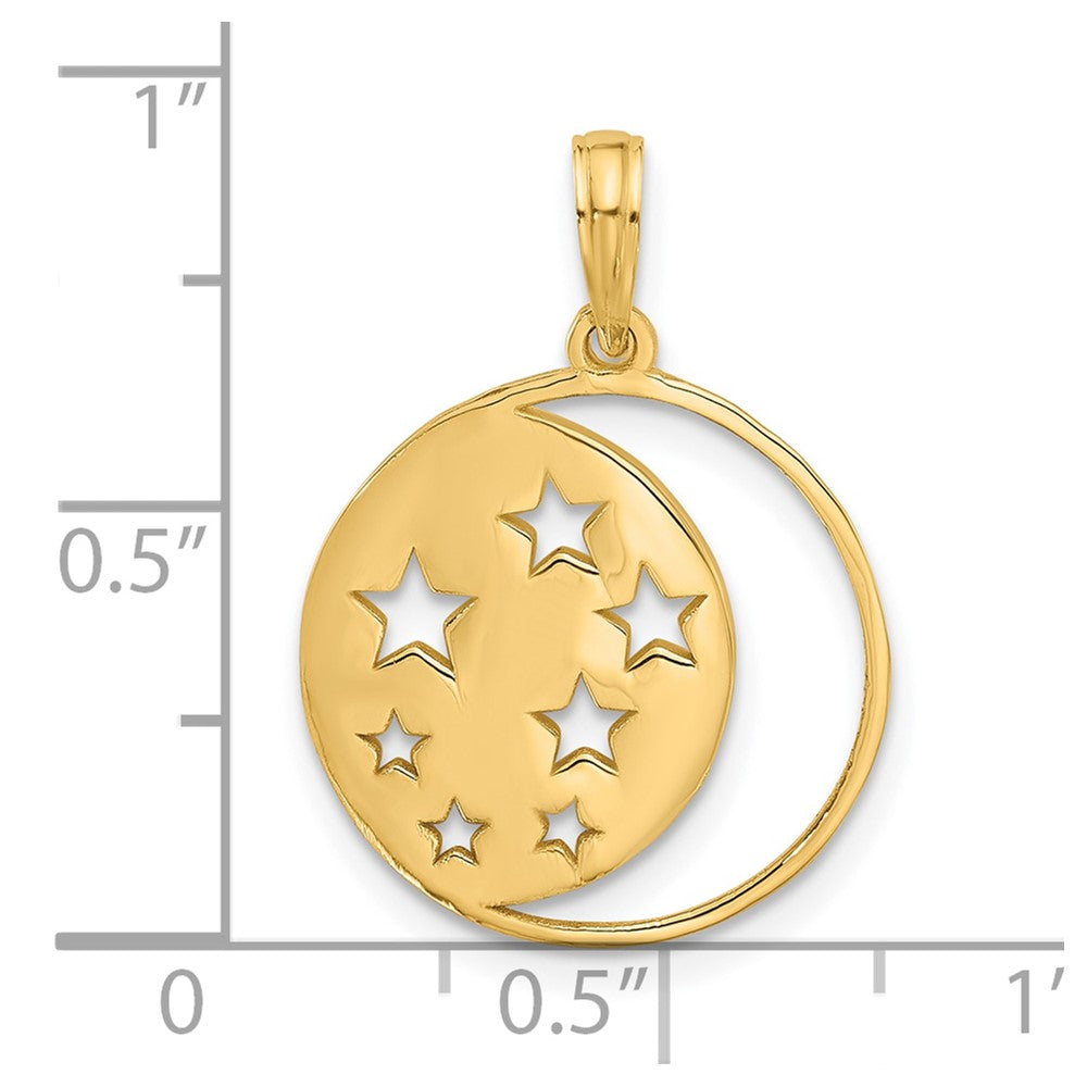 Polished Moon and Stars Charm - WBC