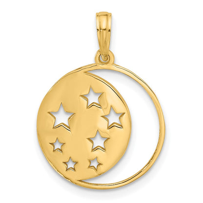 Polished Moon and Stars Charm - WBC