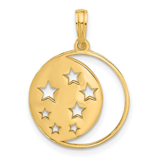 Polished Moon and Stars Charm - WBC