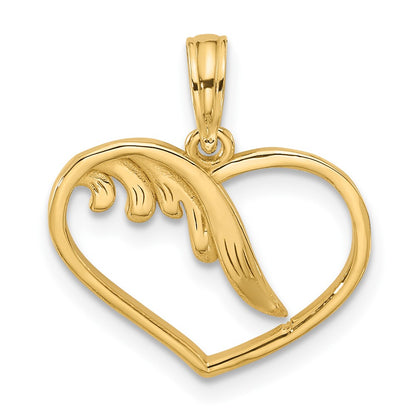 Polished Fancy Wing and Heart Charm - WBC