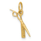 Fancy Comb and Scissors Pendant - WBC