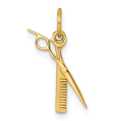 Fancy Comb and Scissors Pendant - WBC
