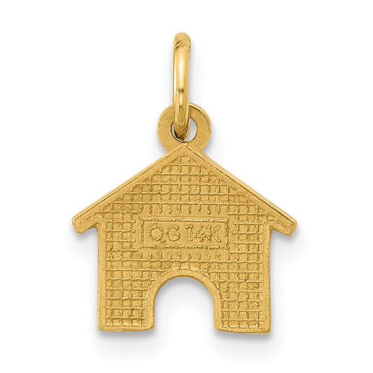 14K Gold Dog House Charm, 11.33mm