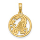 Polished Round Capricorn Pendant - WBC