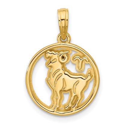 Polished Round Aries Pendant - WBC