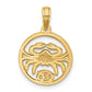 Polished Round Cancer Pendant - WBC