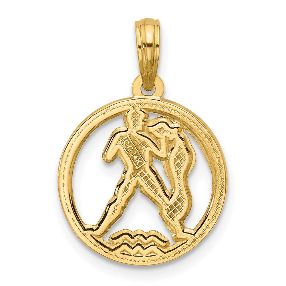 Polished Round Aquarius Pendant - WBC