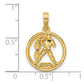 Polished Round Aquarius Pendant - WBC