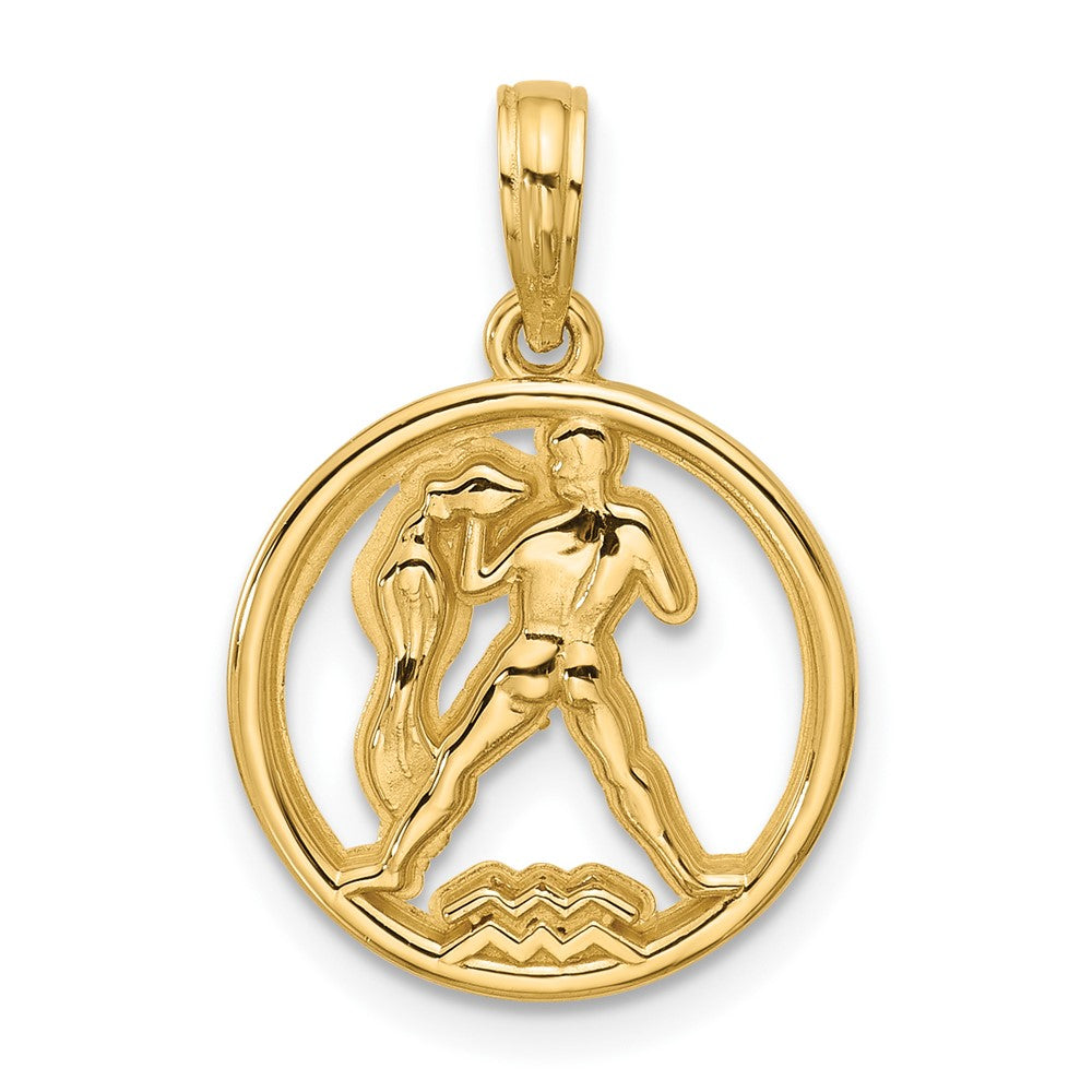 Polished Round Aquarius Pendant - WBC