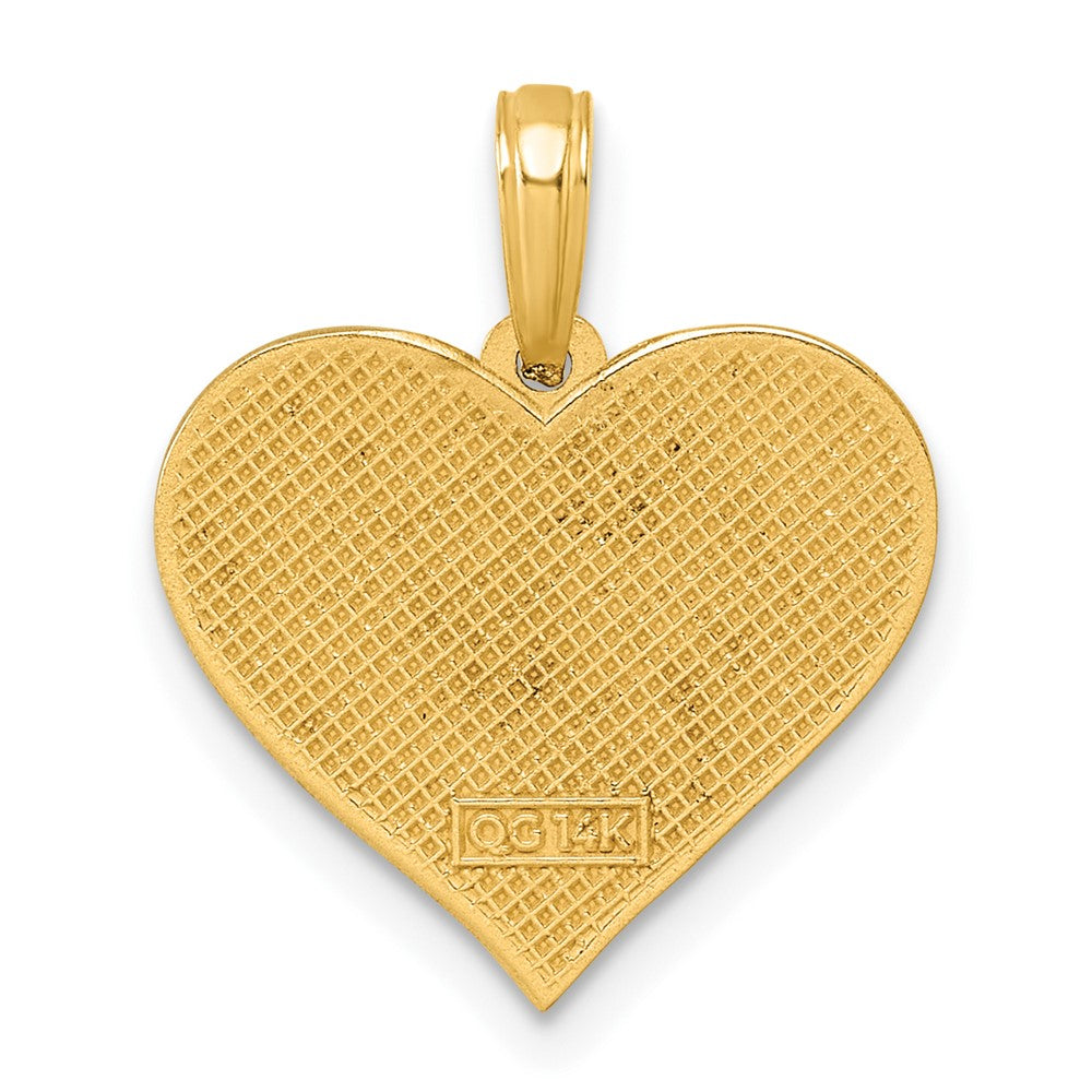 Polished Grooved Heart Pendant - WBC