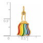 Polished Enameled Rainbow Brush Pendant - WBC