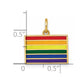 Polished Enameled Rainbow Flag Pendant - WBC