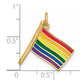 Polished Enameled Rainbow Flying Flag Pendant - WBC