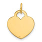 Polished Engravable Heart Disc Pendant - WBC