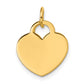 Polished Engravable Heart Disc Pendant - WBC