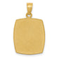 Satin and Polished Baptism Rectangular Pendant - WBC