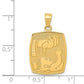 Satin and Polished Baptism Rectangular Pendant - WBC
