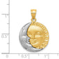 Two-tone Sun and Moon Charm - WBC