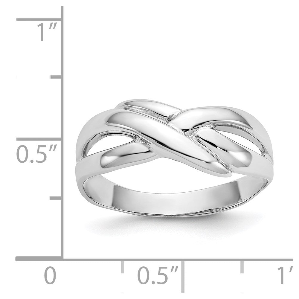 Polished X Dome Ring - WBC