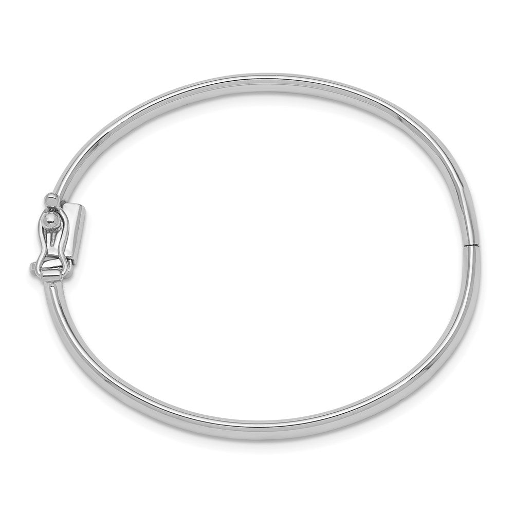 Polished Hinged Safety Clasp Baby Bangle - WBC