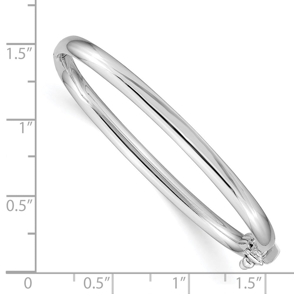 Polished Hinged Safety Clasp Baby Bangle - WBC