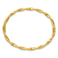 Polished and Twisted Hinged Oval Bangle Bracelet - WBC