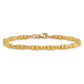 Polished Diamond-cut and Square Beaded Bracelet - WBC