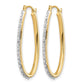 Diamond Fascination Diamond Dust/Accent Oval Twist Hoop Earrings - WBC