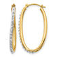 Diamond Fascination Diamond Dust/Accent Oval Twist Hoop Earrings - WBC