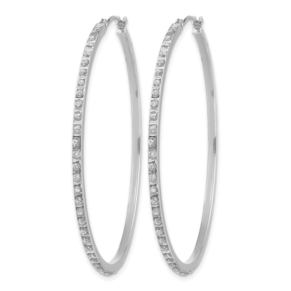 Diamond Fascination Diamond Dust/Accent Round Hoop Earrings - WBC