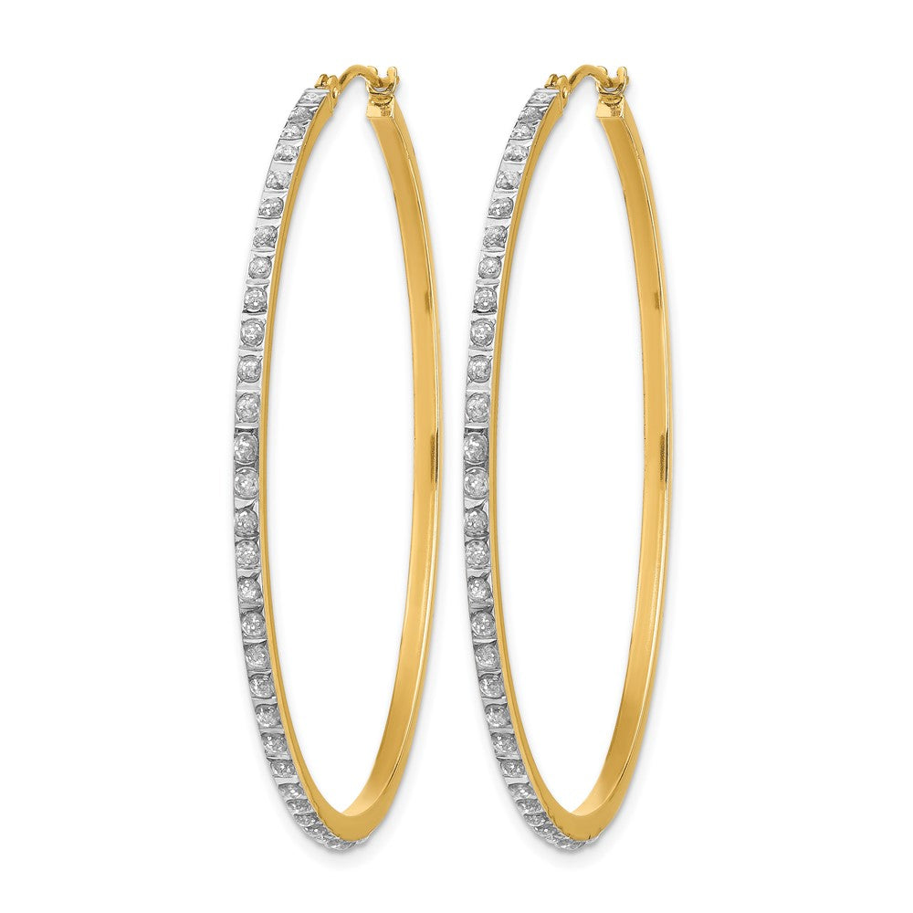 Diamond Fascination Diamond Dust/Accent Round Hoop Earrings - WBC