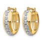 Diamond Fascination Daimond Dust/Accent Round Hoop Earrings - WBC