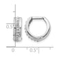 Diamond Fascination Diamond Dust/Accent Round Hinged Hoop Earrings - WBC