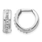 Diamond Fascination Diamond Dust/Accent Round Hinged Hoop Earrings - WBC
