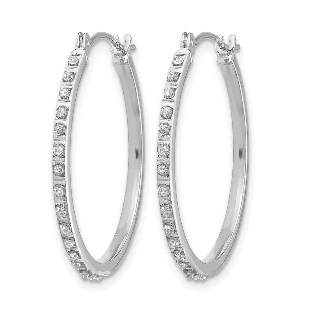 Diamond Fascination Diamond Dust/Accent Round Hoop Earrings - WBC
