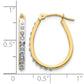 and Rhodium Diamond Fascination Diamond Dust/Accent Oval Hoop Earrings - WBC