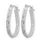 Diamond Fascination Daimond Dust/Accent Oval Hoop Earrings - WBC