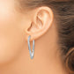 Diamond Fascination Diamond Dust/Accent Oval Twist Hoop Earrings - WBC