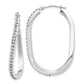 Diamond Fascination Diamond Dust/Accent Oval Twist Hoop Earrings - WBC