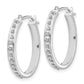Diamond Fascination Diamond Dust/Accent Round Hoop Earrings - WBC